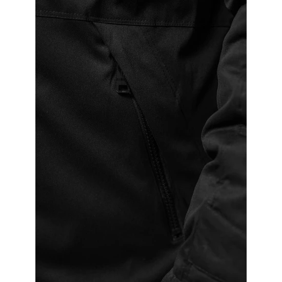 Vīriešu melna ziemas jaka ar kažokādu Eget JS/22M316/392