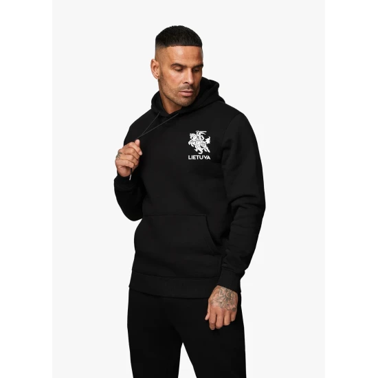 Vīriešu melns komplekts ar kapuci Lietuva PK3033 Premium