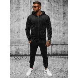 Vīriešu melns velūra komplekts Silk