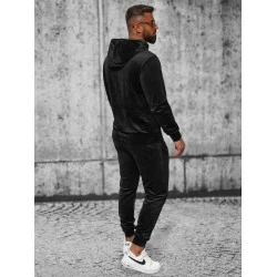 Vīriešu melns velūra komplekts Silk