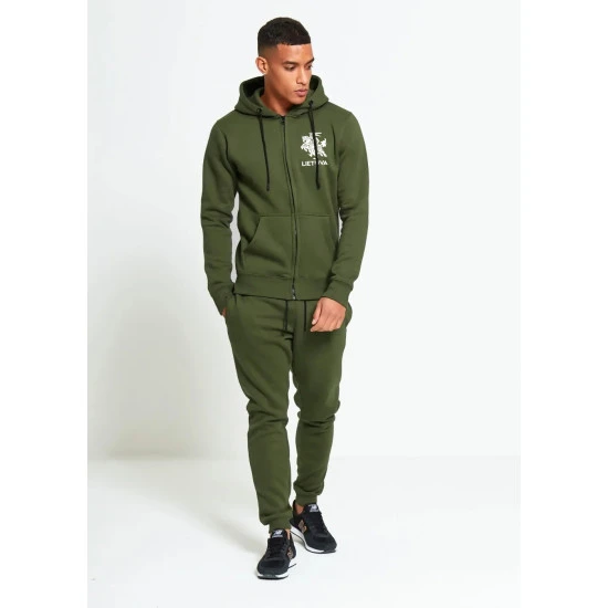 Vīriešu zaļš komplekts ar rāvējslēdzēju Lietuva PK3033 Premium