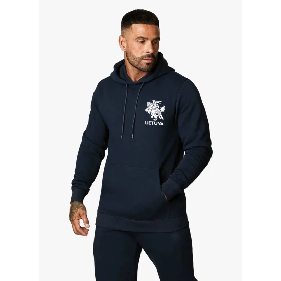 Vīriešu zils komplekts ar kapuci Lietuva PK3033 Premium