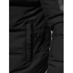 Vīriešu melna ziemas jaka Rock