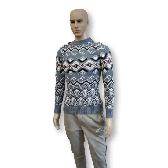 Pārslu zils džemperis vīriešiem h4146