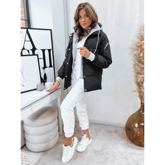 Sieviešu melna ziemas jaka Space TY4070