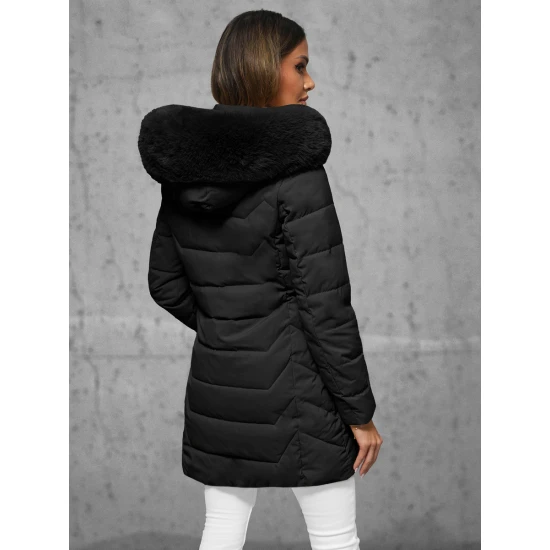 Sieviešu melna ziemas jaka Tamira