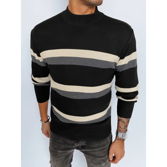 Vīriešu melns džemperis Enol WX2127