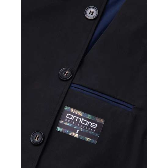 Vīriešu melns mētelis Dala C269