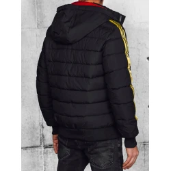 Vīriešu melna stepēta jaka Romel