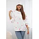 Women's white jumper with hearts Heart 27754