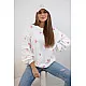 Women's white jumper with hearts Heart 27754
