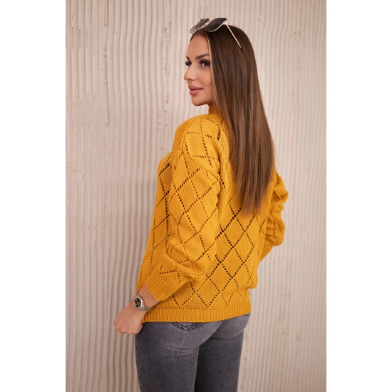 Sieviešu dzeltens džemperis Rombas 18763