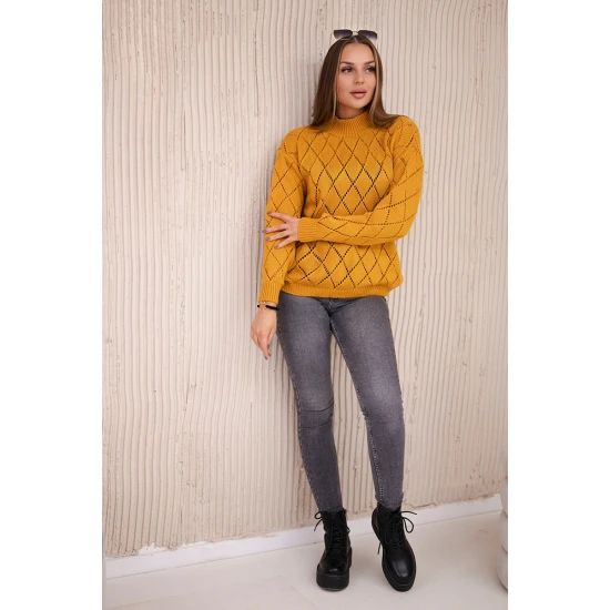 Sieviešu dzeltens džemperis Rombas 18763