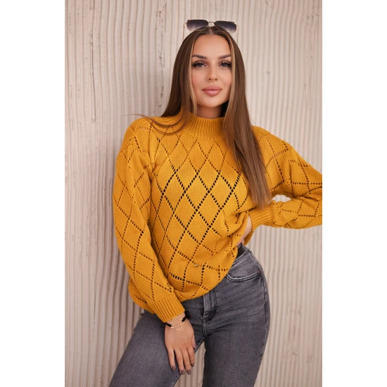 Sieviešu dzeltens džemperis Rombas 18763