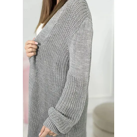 Women's grey cardigan Longy 19349