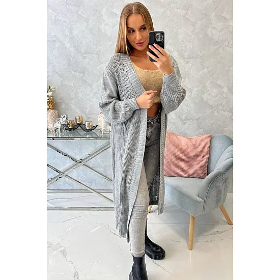 Women's grey cardigan Longy 19349
