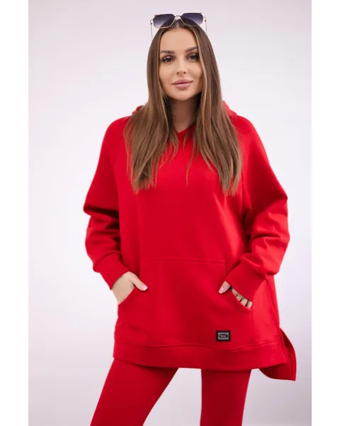 Sieviešu sarkans brīvā laika kostīms Mocca