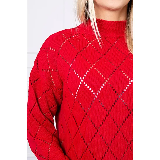 Women's red jumper Rombas 18768