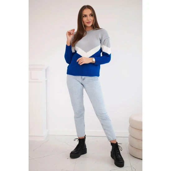 Sieviešu trīskrāsains džemperis Loren 19175