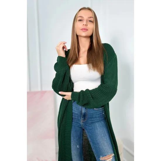 Women's dark green cardigan Longy 26634
