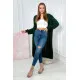 Women's dark green cardigan Longy 26634