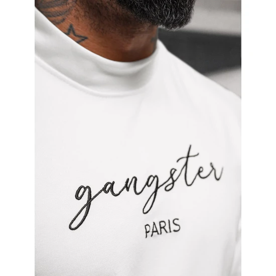 Vīriešu balts džemperis Gangster O/B7548