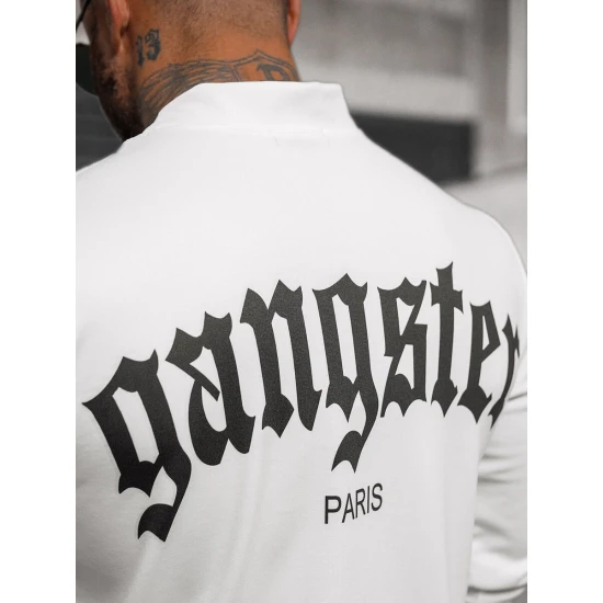 Vīriešu balts džemperis Gangster O/B7548