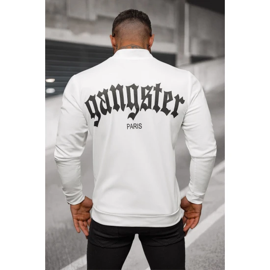 Vīriešu balts džemperis Gangster O/B7548