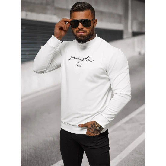 Vīriešu balts džemperis Gangster O/B7548