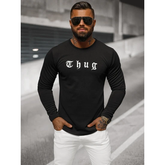 Vīriešu melns džemperis Hug O/T6612