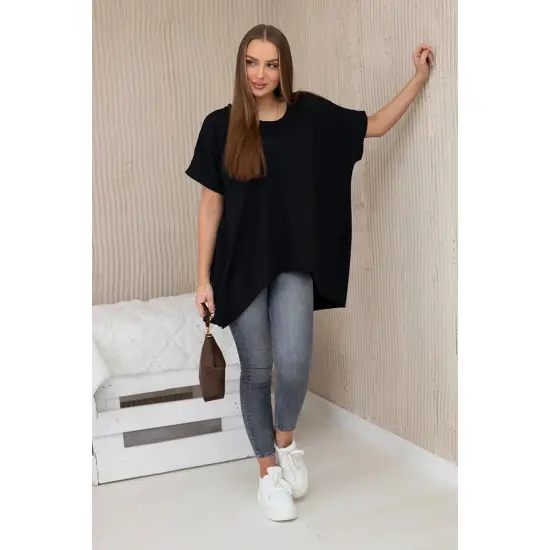 Sieviešu melns Jumpy T-krekls 27935