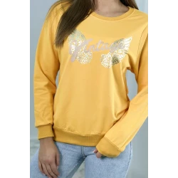 Sieviešu Vintage dzeltens džemperis 