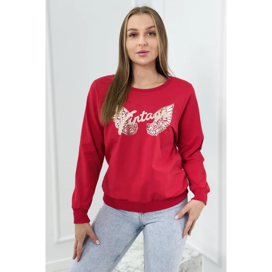 Sieviešu Vintage sarkans džemperis 27433