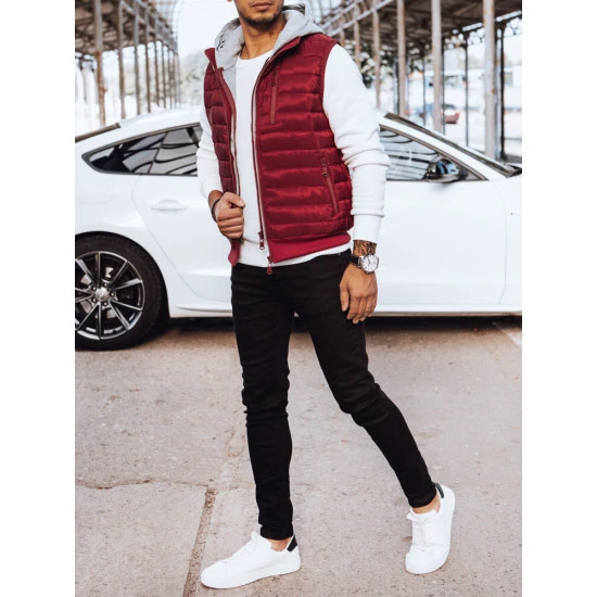 Vīriešu bordo krāsas veste Sigur TX4544