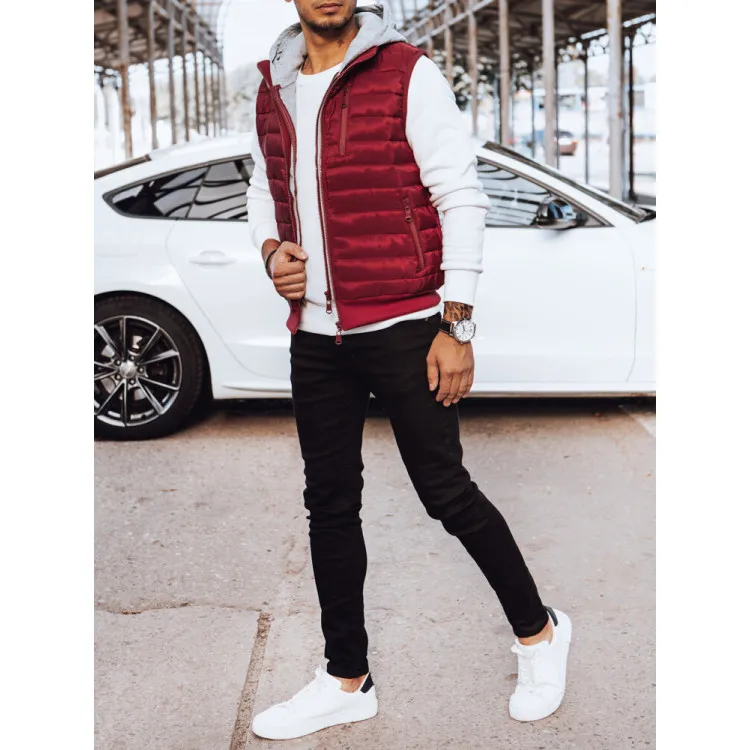Vīriešu bordo krāsas veste Sigur TX4544