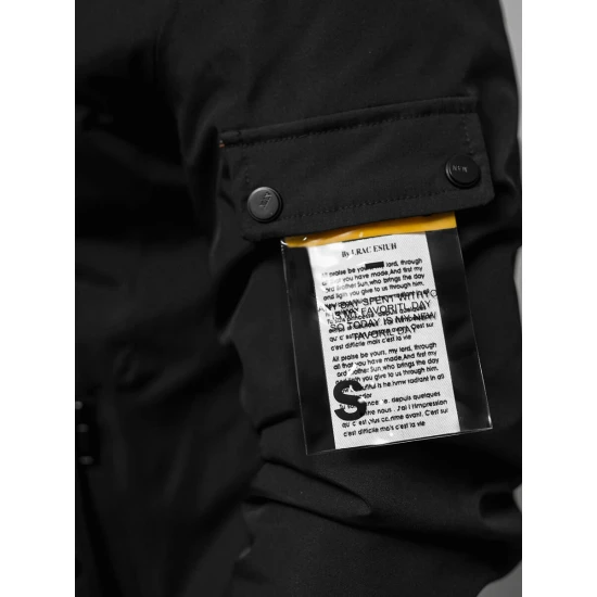 Vīriešu melna pavasara jaka Marko Vīriešu jakas un mēteļi