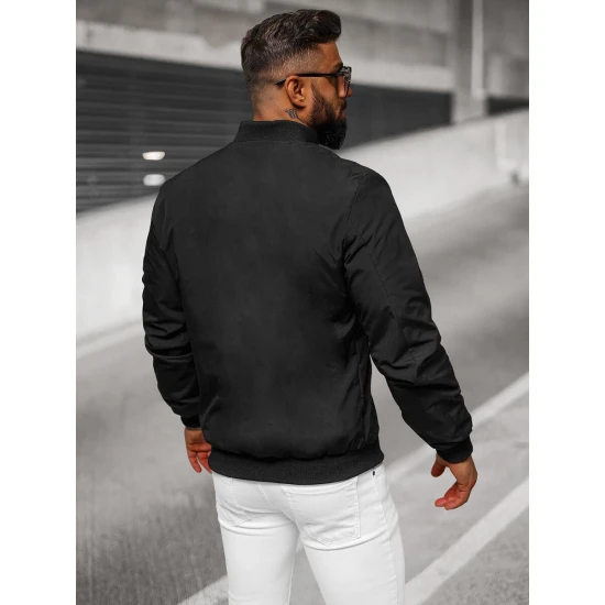 Vīriešu melna pavasara jaka Marko Vīriešu jakas un mēteļi