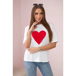 Sieviešu balts T-krekls Madame