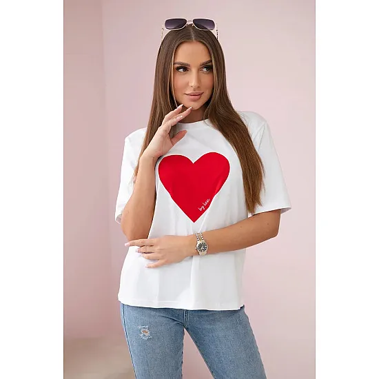 Sieviešu balts T-krekls Madame 2845037