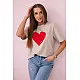 Women's beige T-shirt Madame 28447