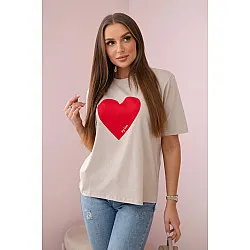 Women's beige T-shirt Madame