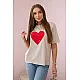Women's beige T-shirt Madame 28447