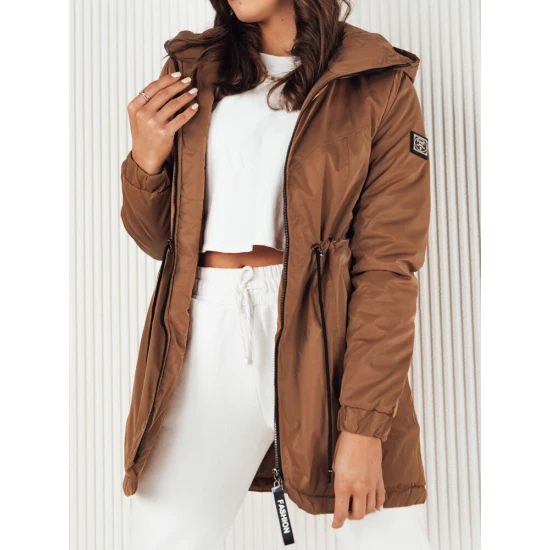 Sieviešu brūna parka jaka Henis TY4105