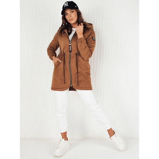 Sieviešu brūna parka jaka Henis TY4105