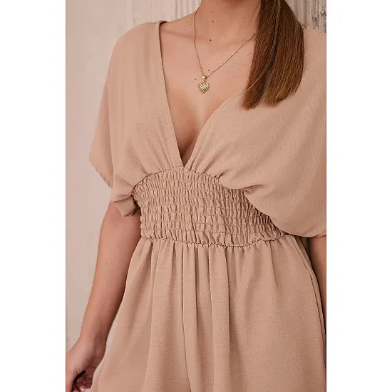 Women's brown jumpsuit Divine 29072