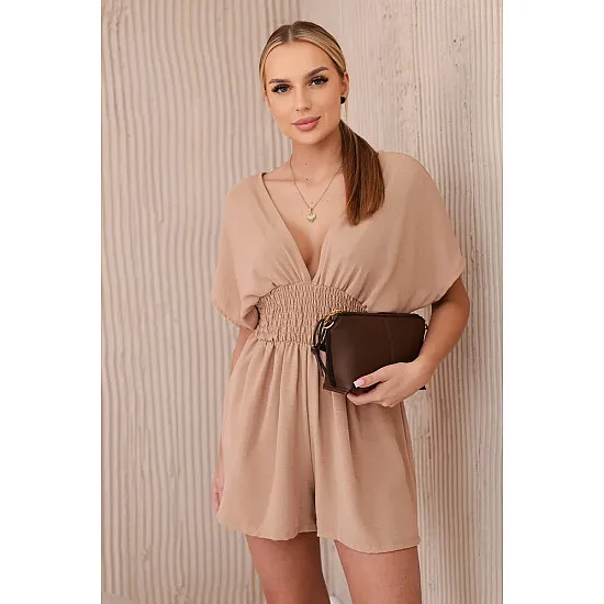 Women's brown jumpsuit Divine 29072