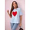 Damski jasnoniebieski T-shirt Madame