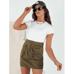 Sieviešu īsi svārki haki krāsā Quilla