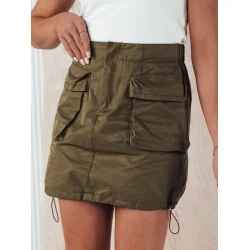 Sieviešu īsi svārki haki krāsā Quilla