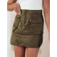 Sieviešu īsi svārki haki krāsā Quilla CY0438
